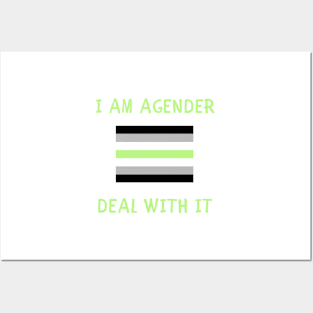 I am agender deal with it Posters and Art